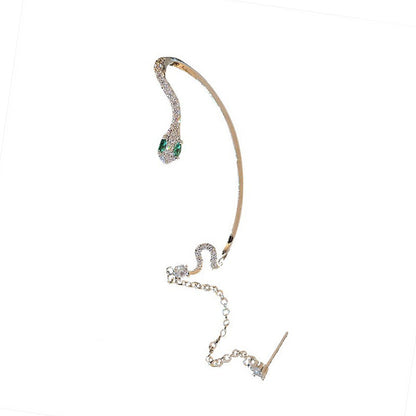 Women's Fashion Snake Ear Clip Stud Earrings