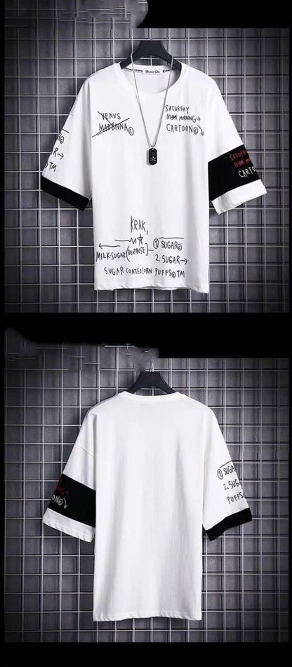 Mens Loose-fitting Japanese-style 34-sleeve Shirt For Spring And Summer