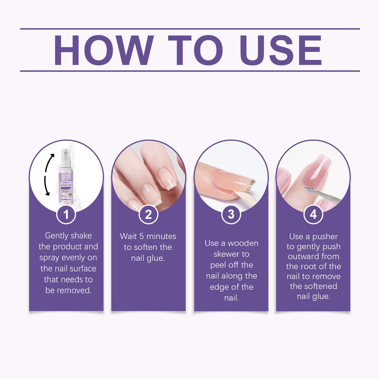 OUHOE Nail Polish Remover, Gentle Nail Polish Remover For Easy Nail Polish Removal At Home Or Salon