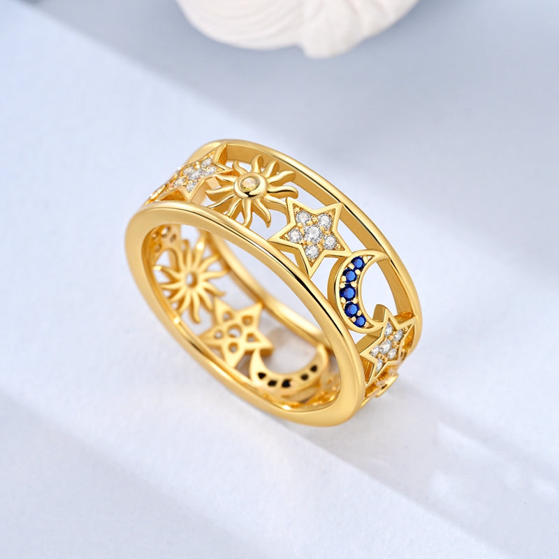 Color-Block Titanium Steel Ring For Women Non-Fading Jewelry