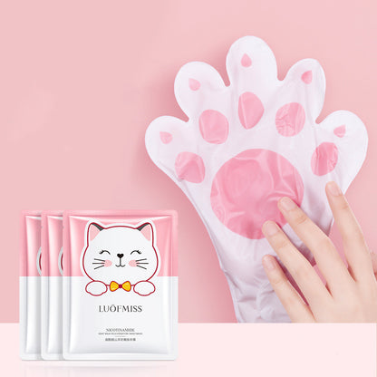 Niacinamide Goat Milk Rejuvenation Cat Claw Shape Hand Mask