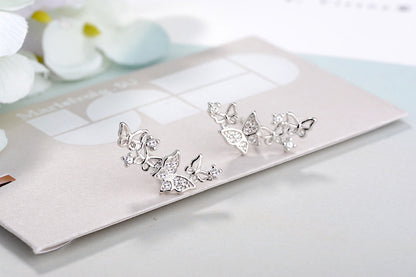 Jewelry Hot Sale Korean Bow Tie Zircon Earrings For Women Pendientes