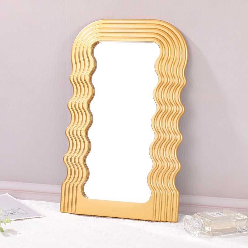 Medieval Memphis Wave Mirror Desktop Makeup Mirror