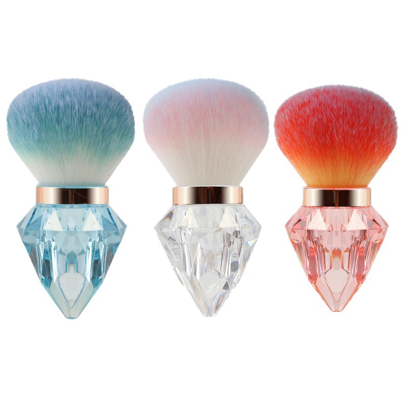 Large Portable Diamond Nail & Makeup Dust Brush For Powder, Nail Art, Cosmetics