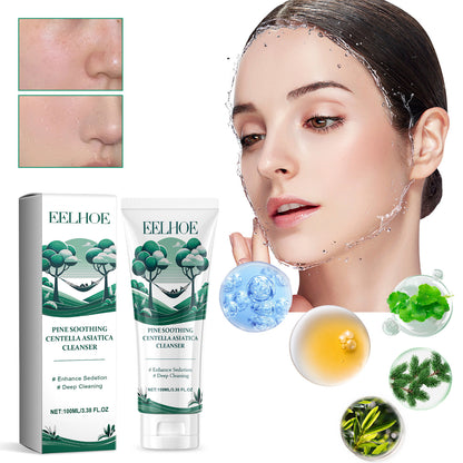 EELHOE Pine Soothing Centella Asiatica Cleanser, Deep Clear Pores Soft Moisturizing Skin Moisturizing Non-Tight Cleanser