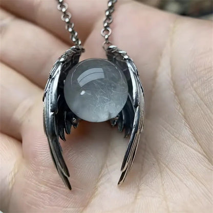 Vintage Ghost Crystal Pendant Necklace For Women