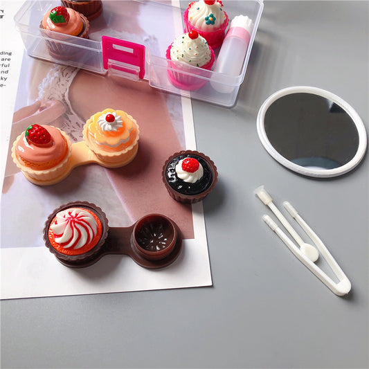 Cute Cake Multi-pair Contact Lens Box Simulation