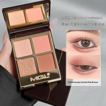 Matte And Pearly Everyday Earth-tone Quad Eyeshadow