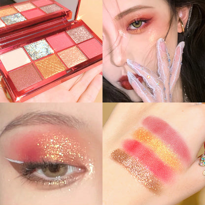 Eyeshadow Palette Eight Colors Rose Matte