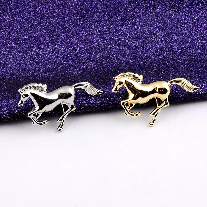 Men's Running Horse Temperament Brooch Pin Buckle