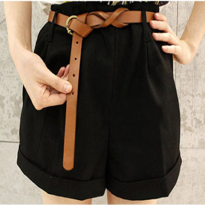 Retro Copper Figure 8 Decoration Simple Belt Women Super Thin And Slim Belt Belt