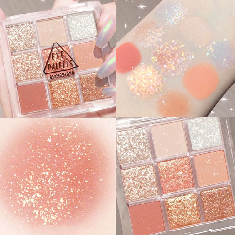 9 Colors Eye Shadow Plate Ins Super Hot Shimmer Matte