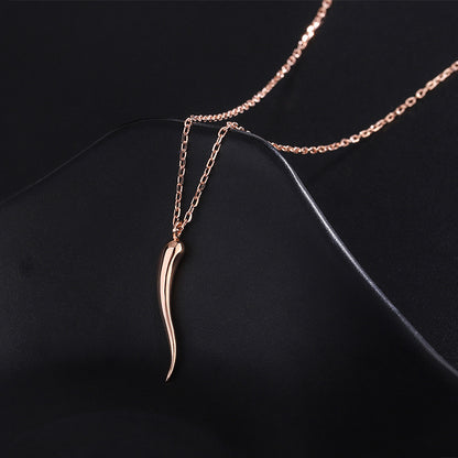 Pure Silver Small Chili Necklace For Women