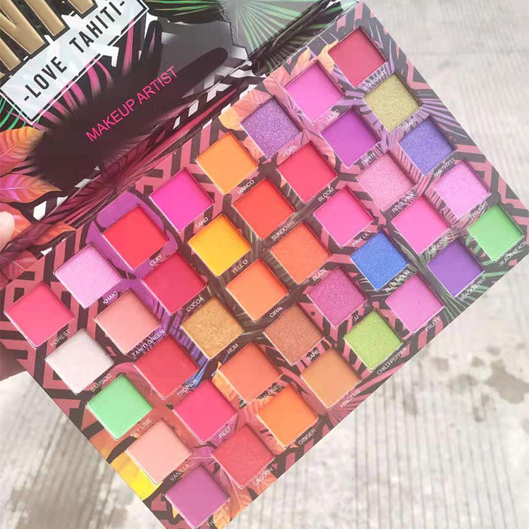 40 Color Large Plate Folding Wet Noodles Eye Shadow