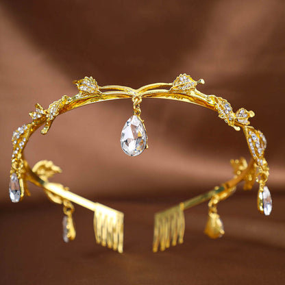 Womens Rhinestone Crown Hair Accessory