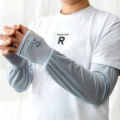 SR Sunscreen Ice Sleeves-Black-One Pair-Bag