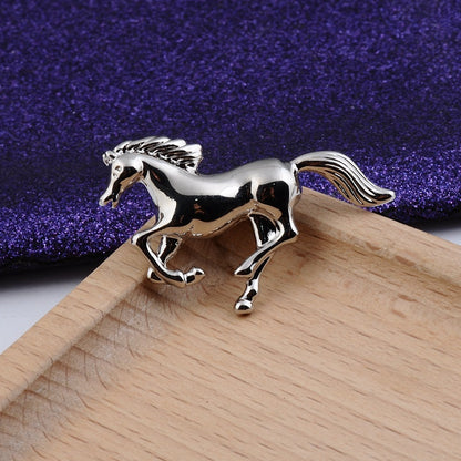 Men's Running Horse Temperament Brooch Pin Buckle