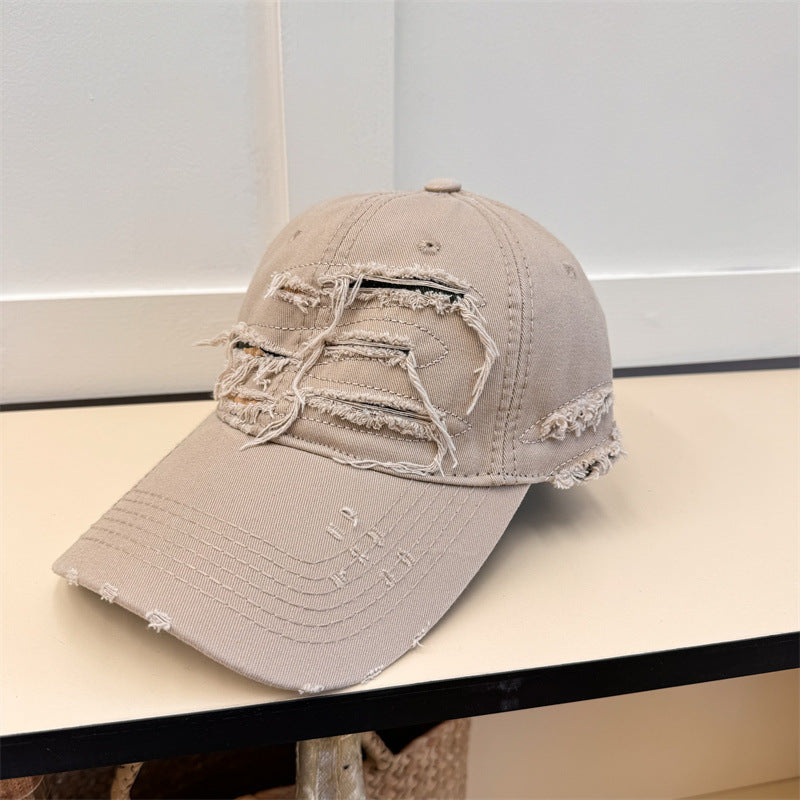 Sun Hat Make Old Ripped Soft Top Baseball Cap
