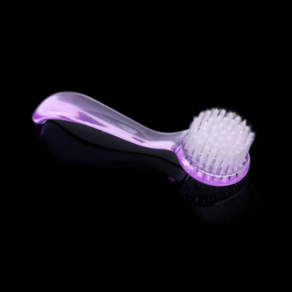 Manicure Round Head With Cover Nail Brush Long Handle Dust Cleaning Brush