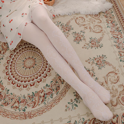 Double-layer Fleece-lined Black Silk Stockings Women