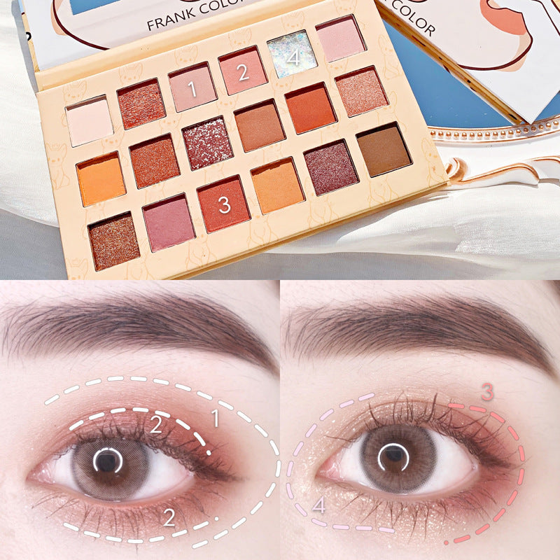 Niche Pearlescent Student Earth Tone Matte Eyeshadow Palette