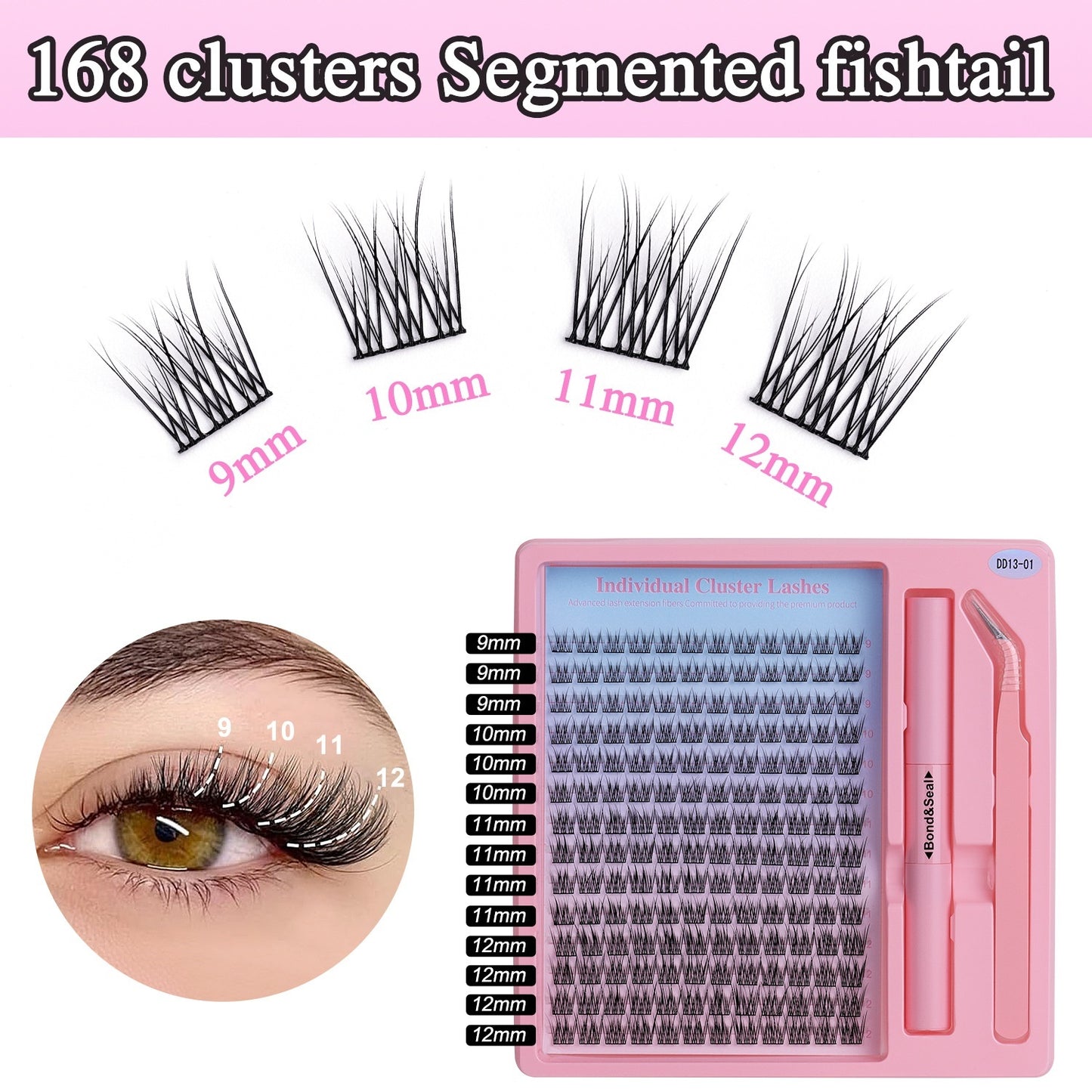 Segmented Hot Melt Single Cluster Large Capacity Thick Eyelash Suit