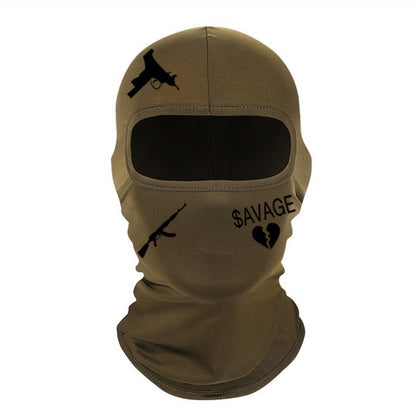Outdoor Cycling Windproof Sun-proof And Breathable Neck Protection Heat Transfer Patch Printed Ice Silk Headgear