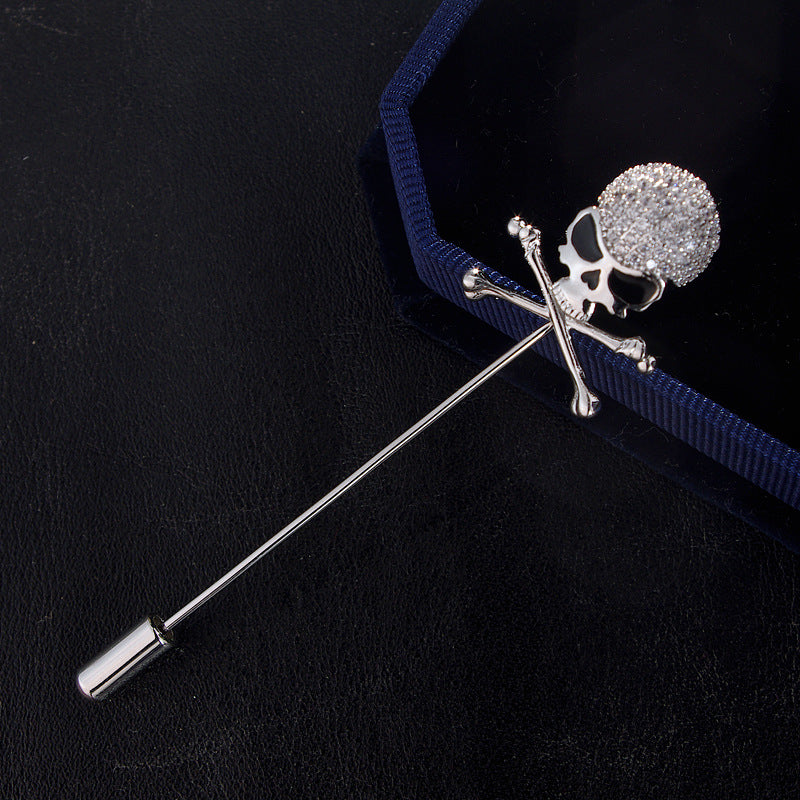 Pin Brooch Men's Cool Skull Badge Corsage
