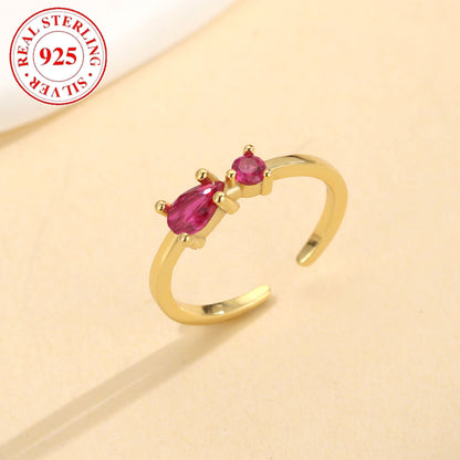 Foot Little Finger Toe Ring S925 Sterling Silver With Shiny Diamond