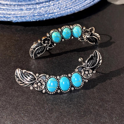 Turquoise Retro Earrings Ear Clip