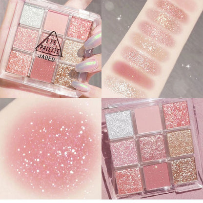 9 Colors Eye Shadow Plate Ins Super Hot Shimmer Matte
