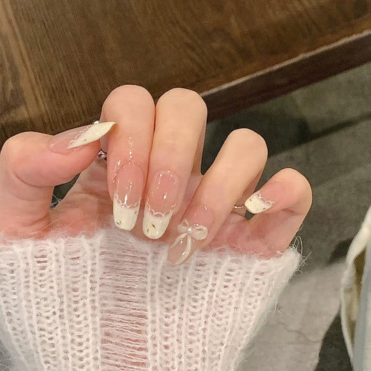 Sweet Girl Wearing Fake Nails
