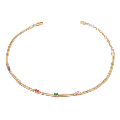 Brass Snake Bones Chain Necklace Neckband Necklace