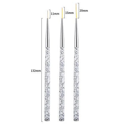 Painted Latte Art Marble Nail Brush Set