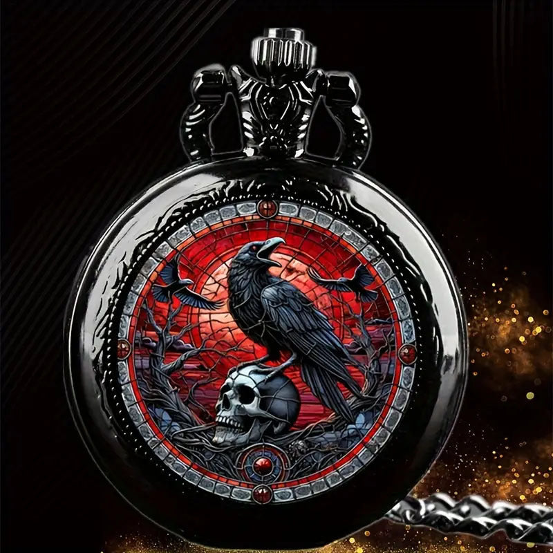 Fashion Retro Flip Decoration Necklace Watch Women