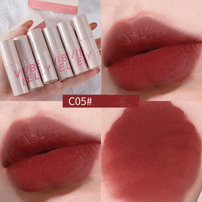 VIBELY Small Fat Pier Velvet Matte Finish Lip Mud Internet Celebrity Live Broadcast Popular Student Lip Paint Lipstick