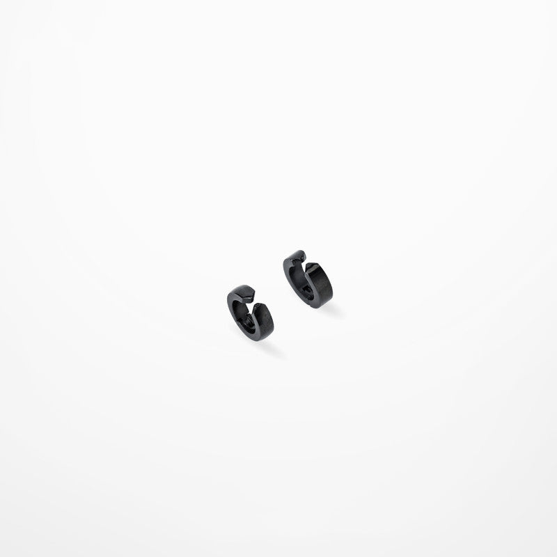 Pure Black Ear Buckle Single Without Pierced Clip Earrings