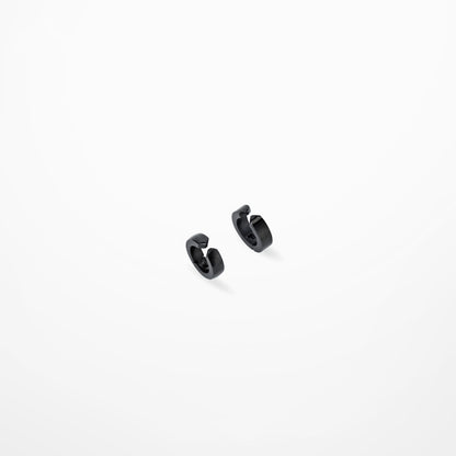 Pure Black Ear Buckle Single Without Pierced Clip Earrings