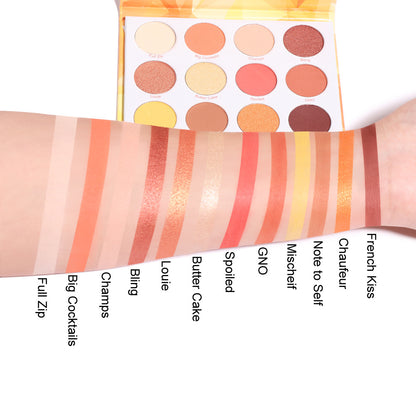 12-Color Matte And Metallic Glitter Eyeshadow Palette