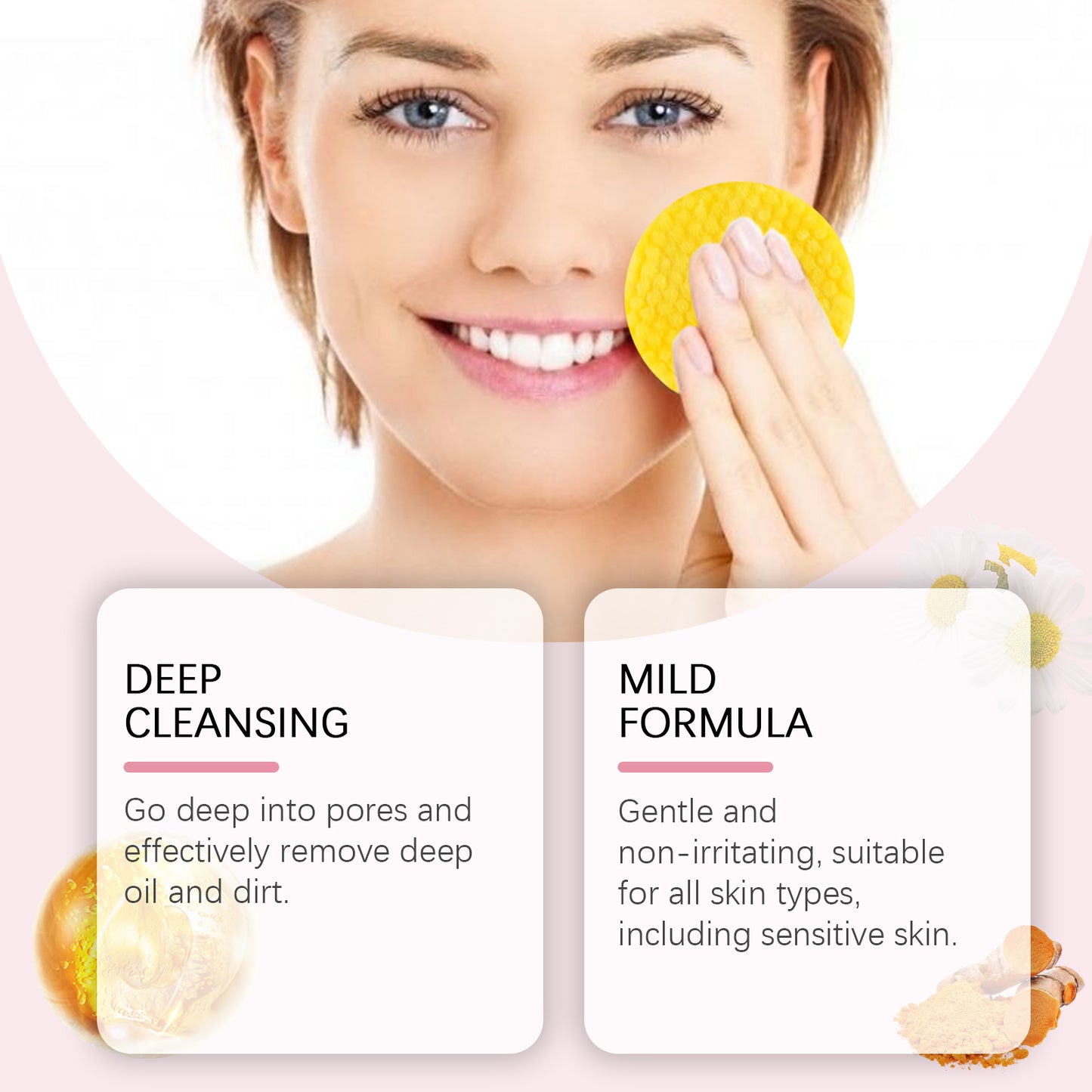Eelhope Turmeric Cleansing Pad Gently Cleanses Facial Skin And Hydrates And Moisturizes Skin Care Cleansing Pad