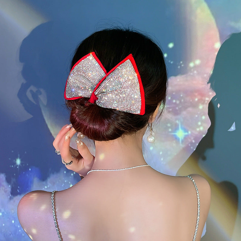 Celebrity Bun Hair Lazy Hair Curler Rhinestone Magic Headdress