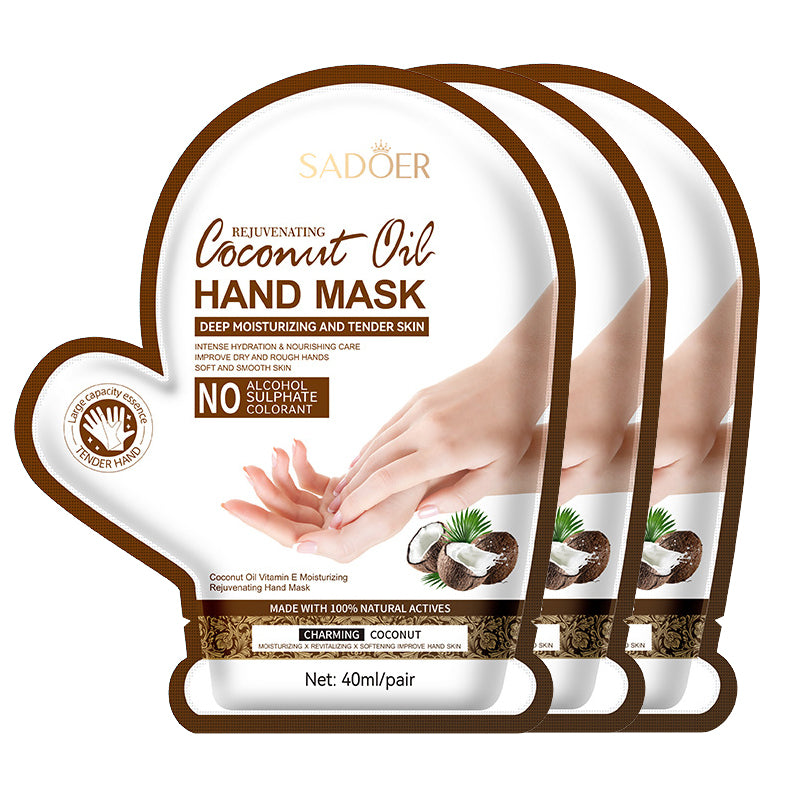 Coconut Oil Vitamin E Nourishing Hand Mask For Soft Smooth Skin
