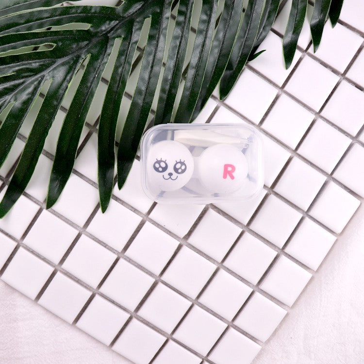 Contact Lens Case Cute Cartoon Portable Simple Storage
