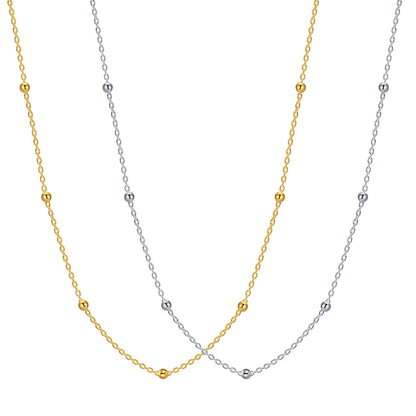 Stainless Steel Bead Necklace Fashionable Women's Necklace