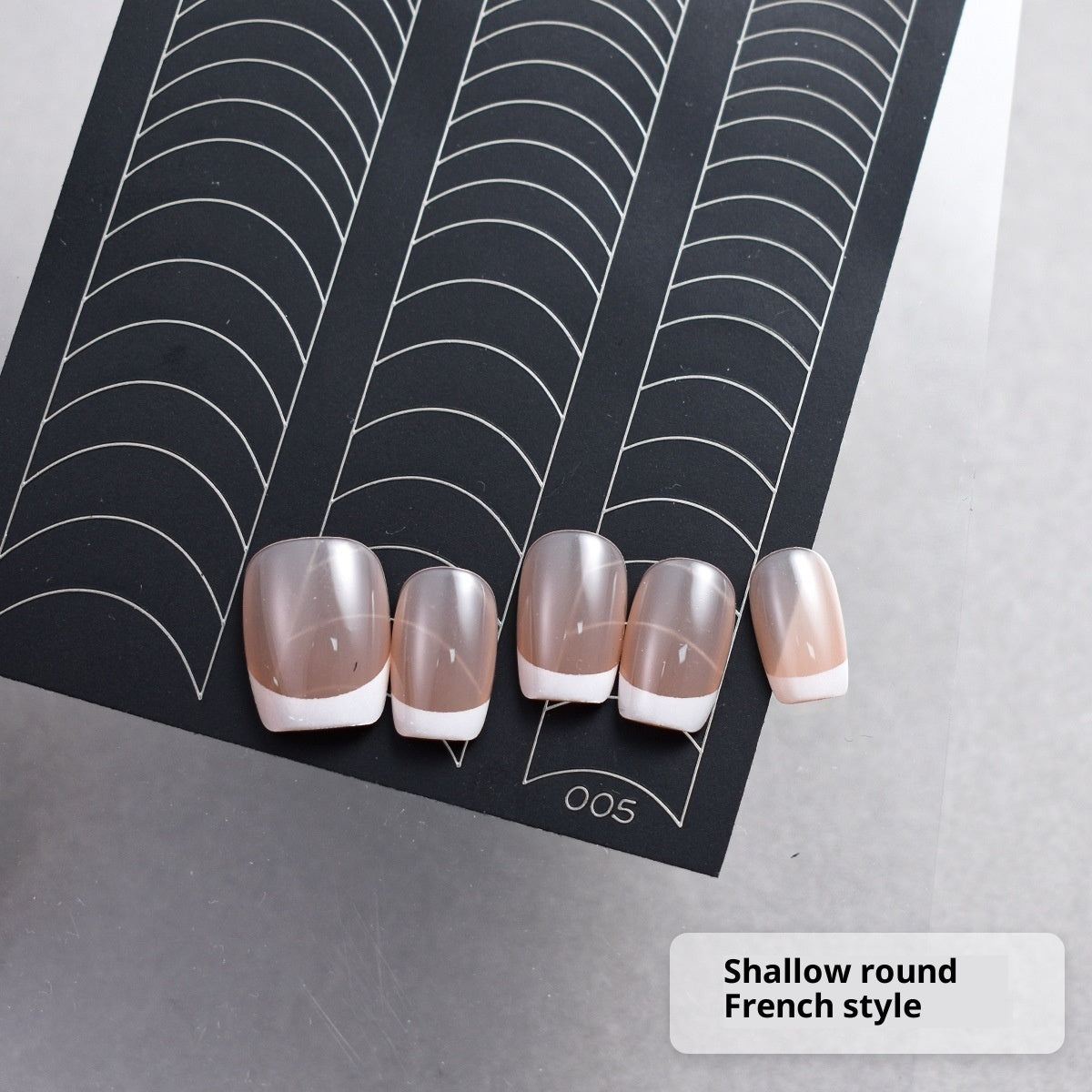 Nail Art Deep V French Sticker Spray Gradient Patting Glue Template