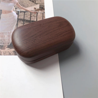 Portable Fashion Wooden Contact Lens Case