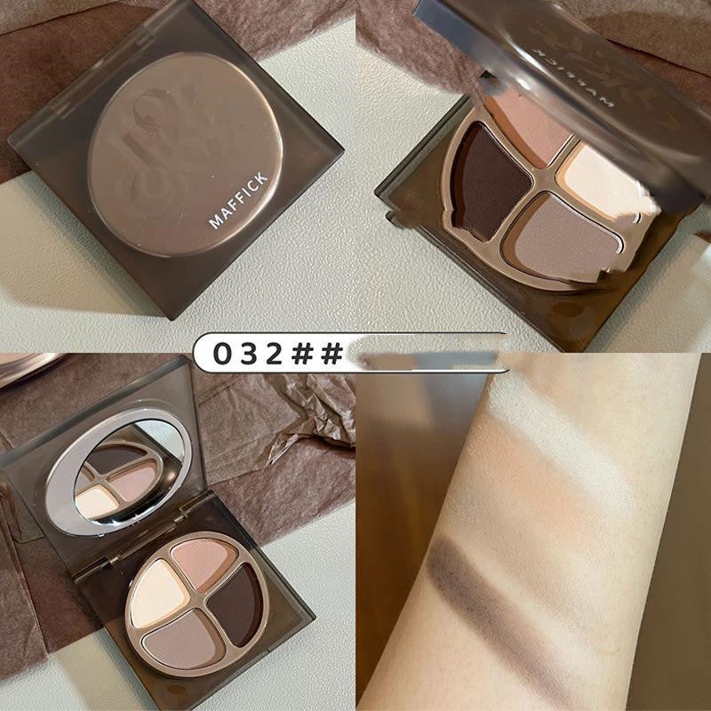 Four-color Matte Pearl Earth Tone Eyeshadow Palette