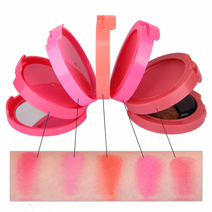 Fashion New Rouge Cream 5 Color Blush Tray
