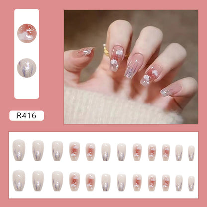 Wearable Nail Sticker Ballerina Ice Transparent Shiny Clouds