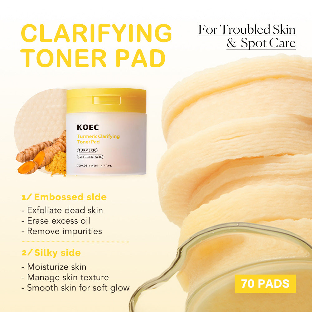 Turmeric Glycolic Acid Cotton Cloth 70PCs With Tweezers